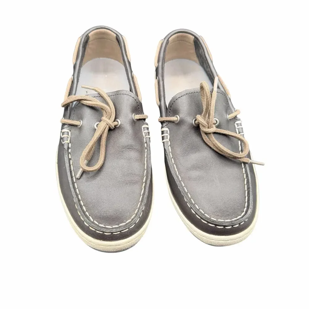 Cole Haan Men’s Black Leather Boat Shoes Size 8M Moc Toe Casual